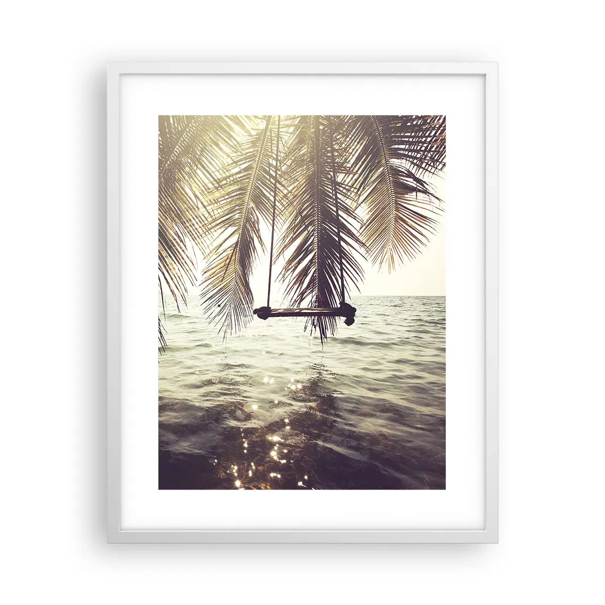 Poster in cornice bianca - Si può dondolare tra le nuvole a volontà - 40x50 cm