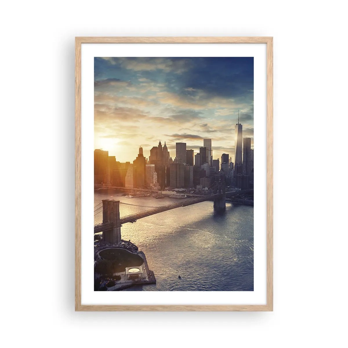 Poster in cornice rovere chiaro - Il monumento alla cultura dell'occidente - 50x70 cm