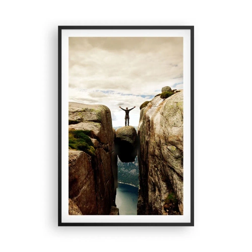 Poster in cornice nera - Come ti senti? - 61x91 cm