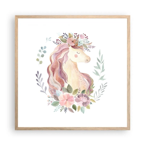 Poster in cornice rovere chiaro - Invito nel mondo delle favole - 60x60 cm