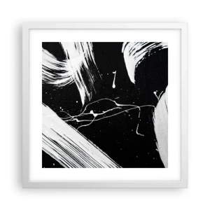 Poster in cornice bianca - Spezzando l'oscurità - 40x40 cm
