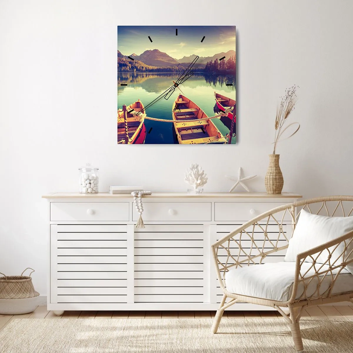 Orologio da parete - Orologio in Vetro - Vivere secondo le sue leggi - 30x30 cm