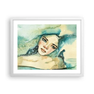 Poster in cornice bianca - Am I blue? - 50x40 cm