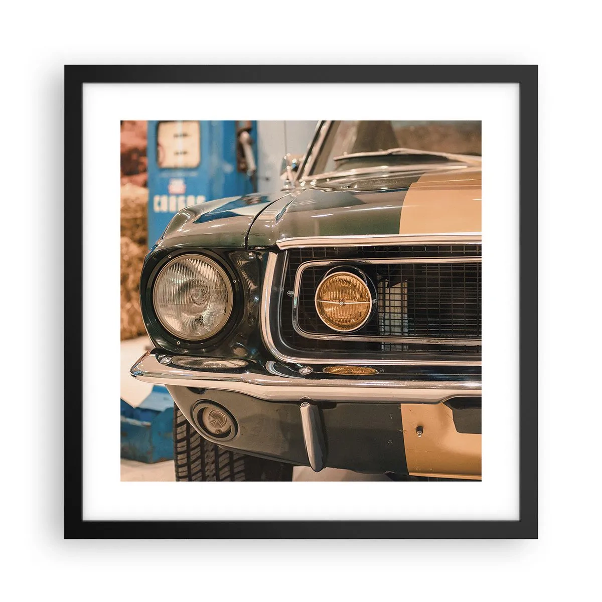 Poster in cornice nera - Incontro con la leggenda - 40x40 cm