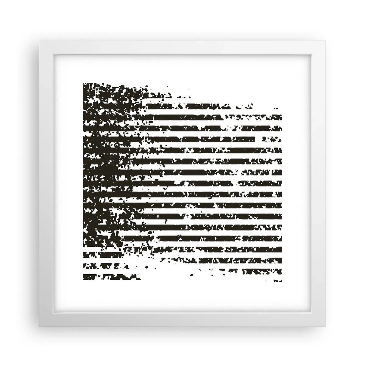 Poster in cornice bianca - Ritmo e rumore - 30x30 cm