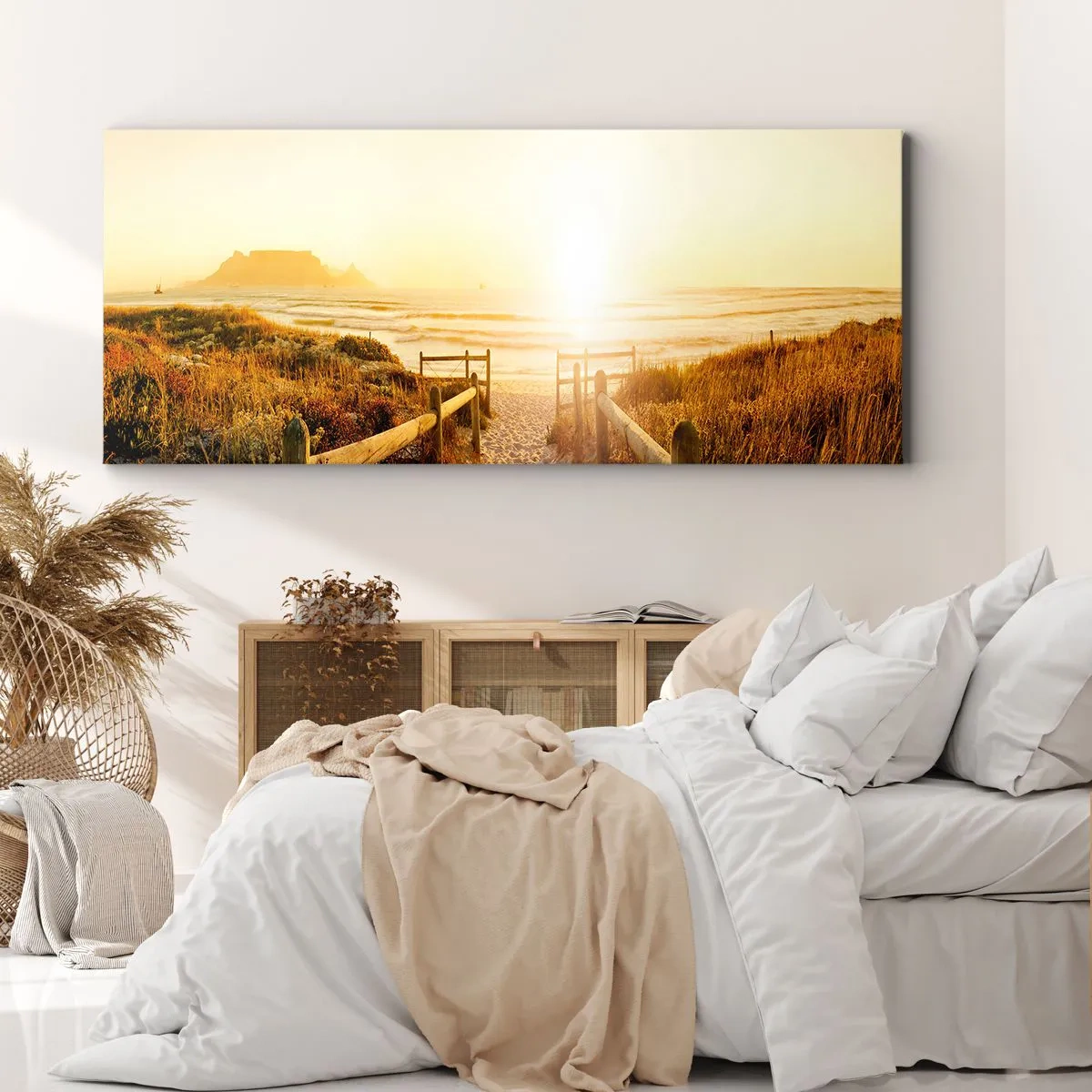 Quadro su tela - Stampe su Tela - Attraverso la duna, verso il sole - 100x40 cm