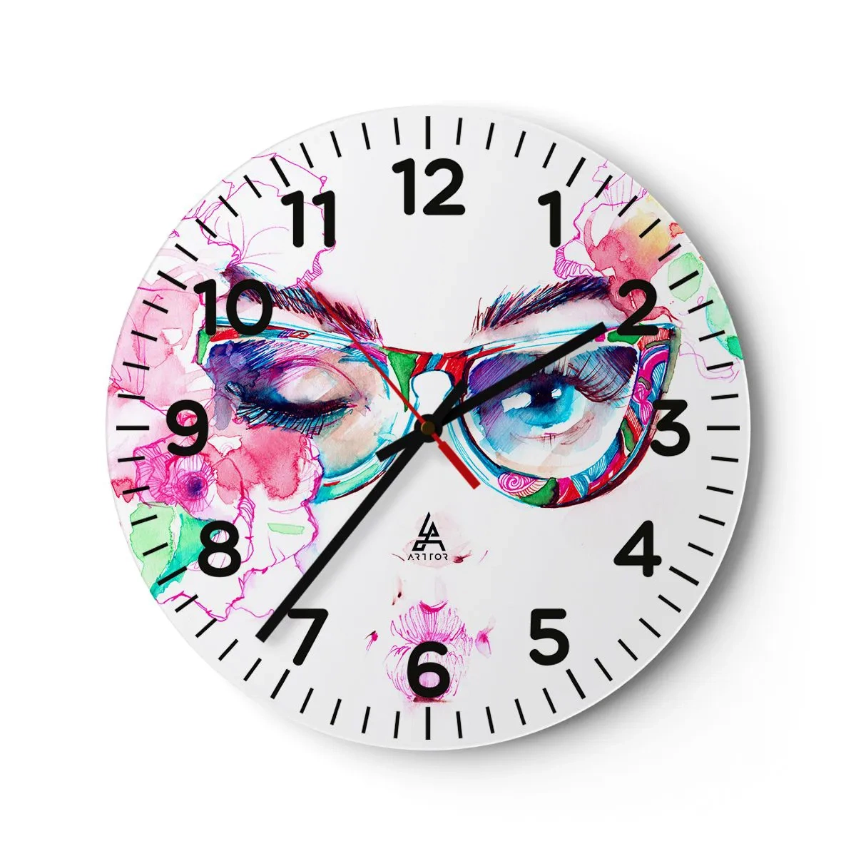 Orologio da parete - Orologio in Vetro - Promessa allettante - 30x30 cm
