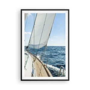 Poster in cornice nera - Benvenuta avventura - 61x91 cm