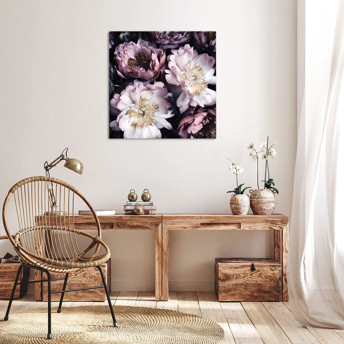 Quadro su tela - Stampe su Tela - Bouquet nel vecchio stile - 30x30 cm