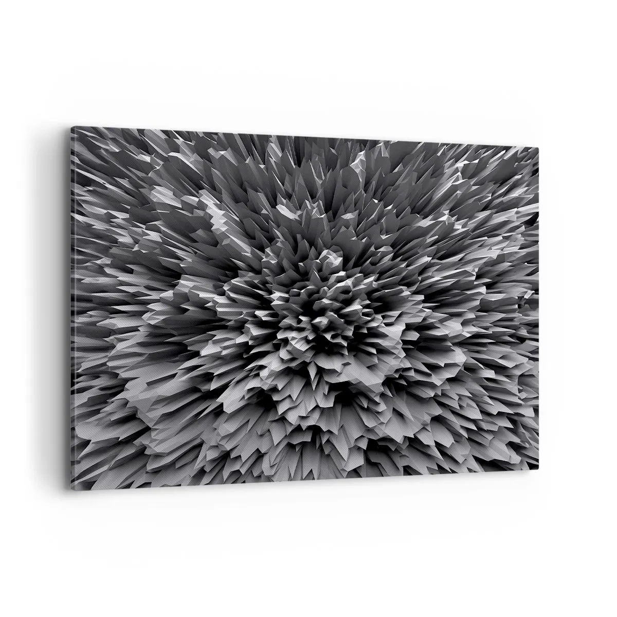 Quadro su tela - Stampe su Tela - Struttura astratta in tonalità di grigio - 120x80cm - Spigolosità massima - Decorazione murale moderna per soggiorno e camera da letto ARTTOR