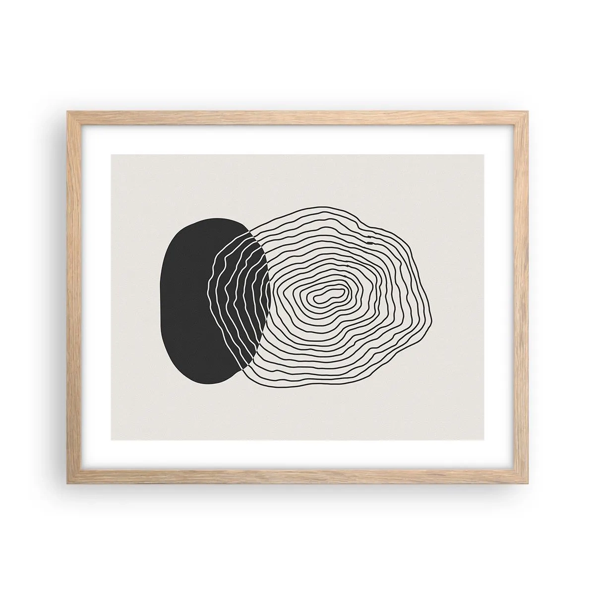 Poster in cornice rovere chiaro - Durata e vibrazione - 50x40 cm