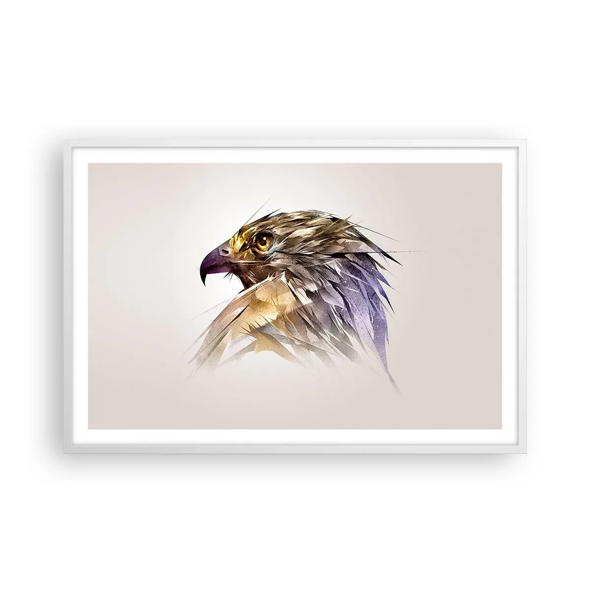 Poster in cornice bianca - Ritratto di guerriero - 91x61 cm