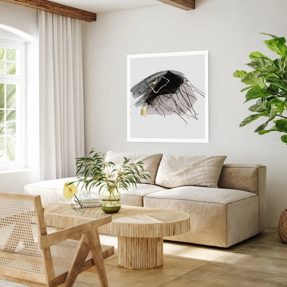 Poster - In nero e in oro - 60x60 cm