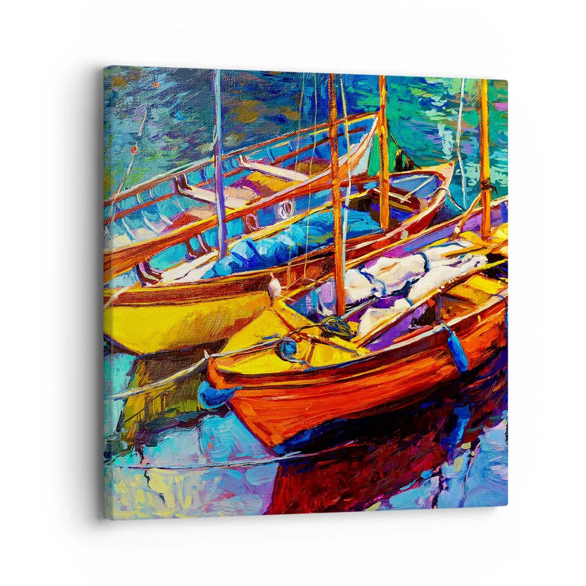 Quadro su tela - Stampe su Tela - Su un'acqua più densa dei colori - 30x30 cm