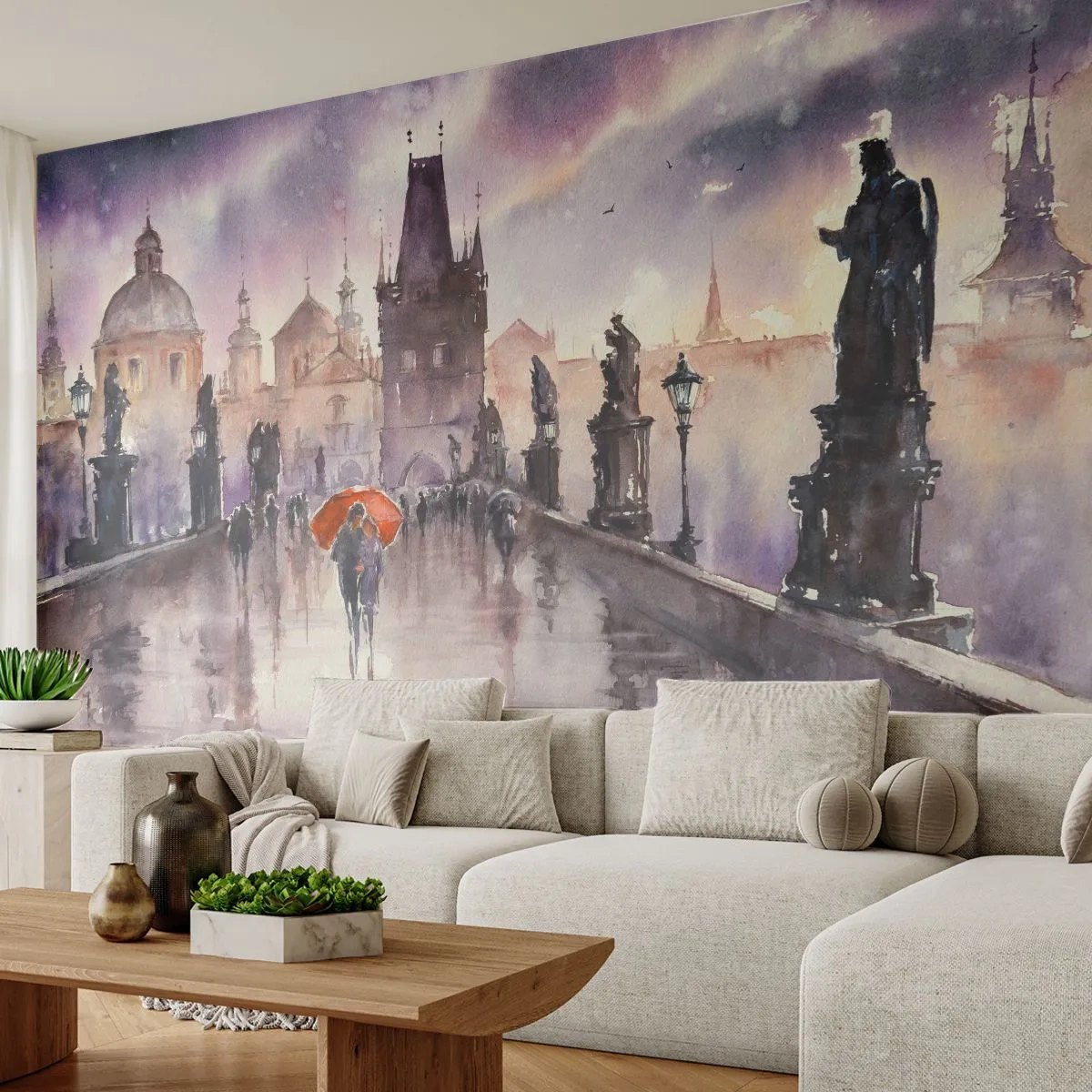 Fotomurali Standard Eco - Le persone non cambiano - Ponte, Paesaggio, Classico - 350x256 cm