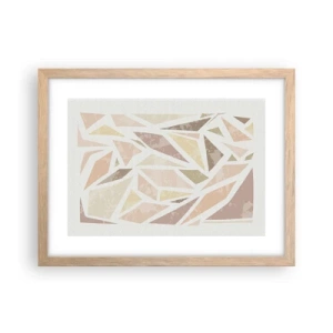 Poster in cornice rovere chiaro - Composizione da vetrata - 40x30 cm