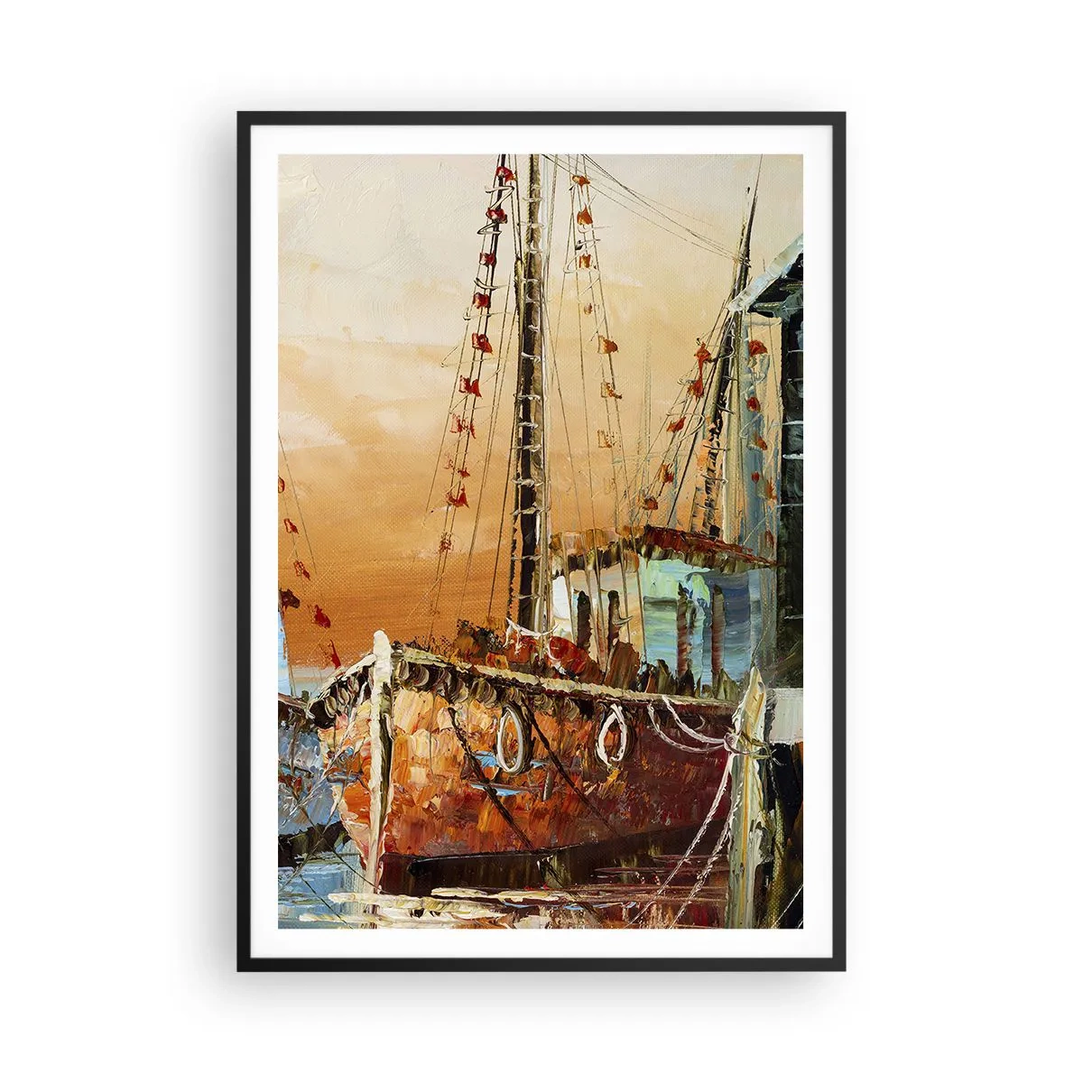 Poster in cornice nera - Ritorno tranquillo - 70x100 cm