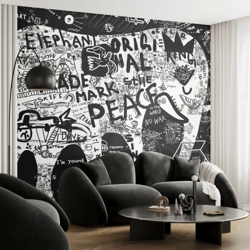 Fotomurali Premium Sand - Il ricco mondo della strada - Graffiti, Pezzo, Grafica - 200x140 cm