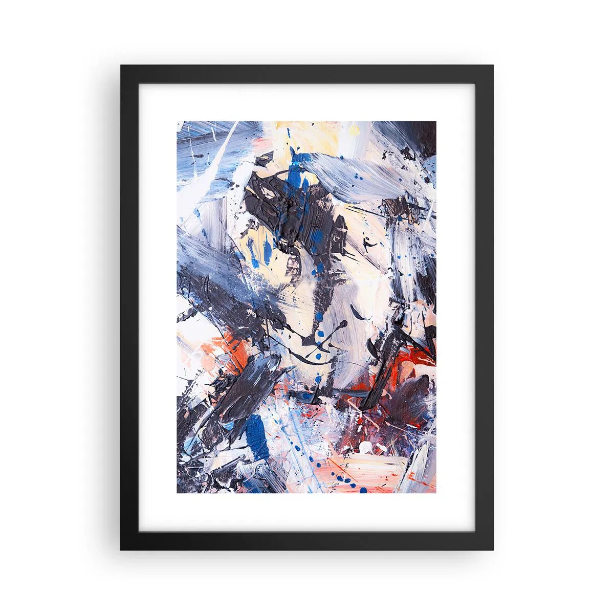 Poster in cornice nera - La danza folle dell'astrazione - 30x40 cm