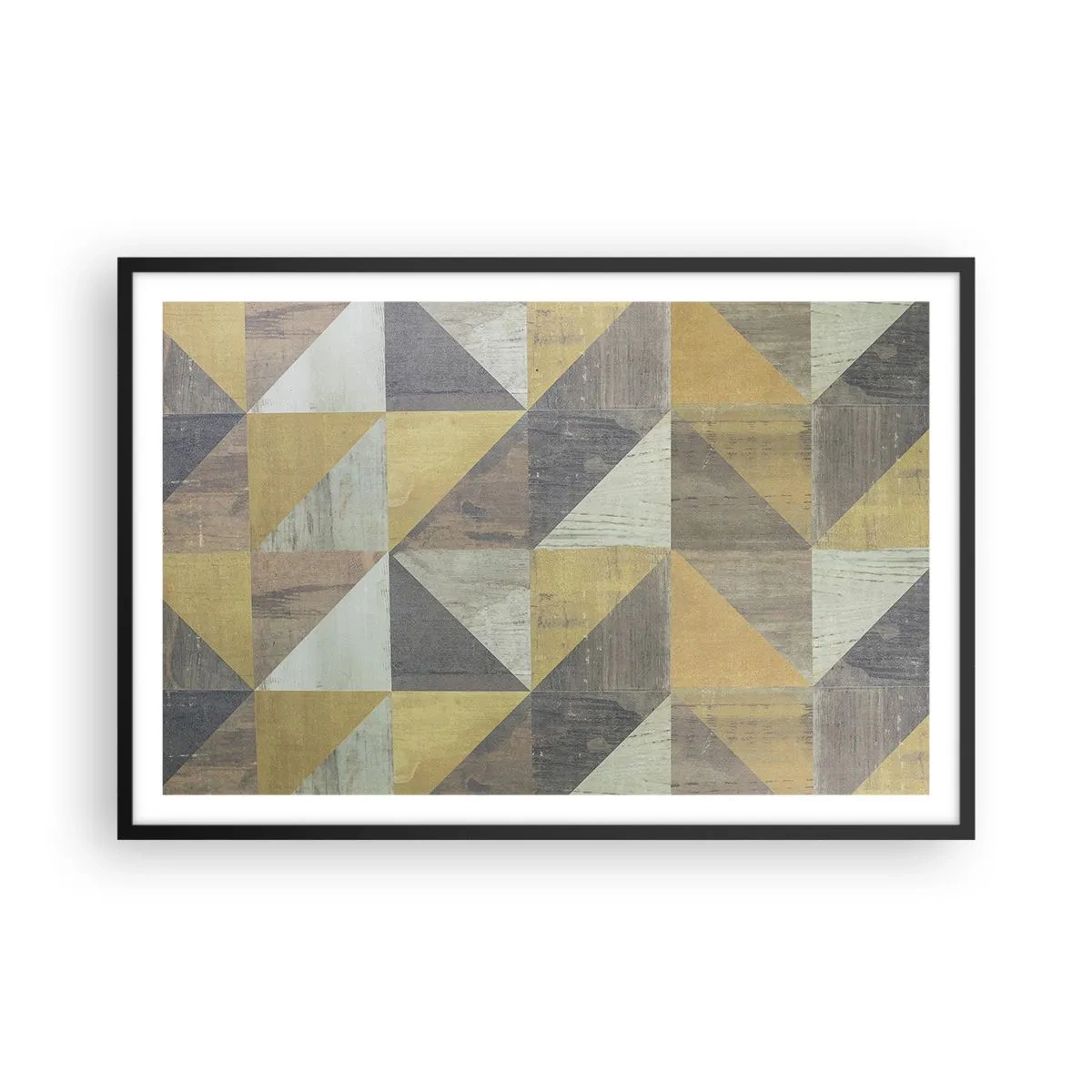 Poster in cornice nera - Secondo i triangoli - 91x61 cm