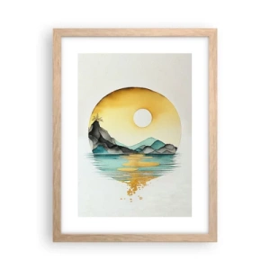 Poster in cornice rovere chiaro - Nel cerchio della bellezza - 30x40 cm