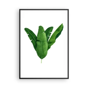 Poster in cornice nera - Simmetria verde - 70x100 cm