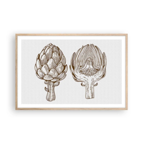Poster in cornice rovere chiaro - Lezione di anatomia - 91x61 cm