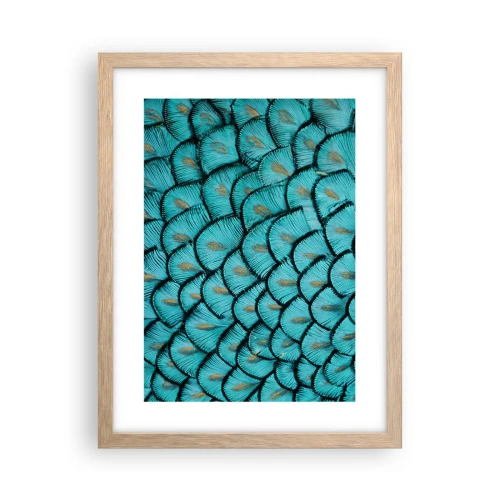 Poster in cornice rovere chiaro - La grande festa delle piume - 30x40 cm