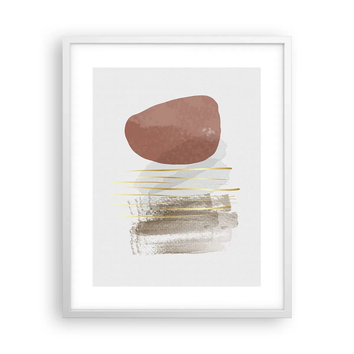 Poster in cornice bianca - Colonnato astratto - 40x50 cm