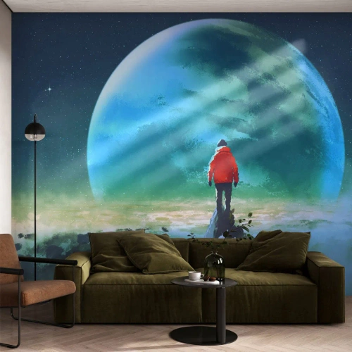 Fotomurali Standard Eco - Scopritore di una nuova terra - Astrazione, Fantasia, Pianeta Terra - 500x350 cm