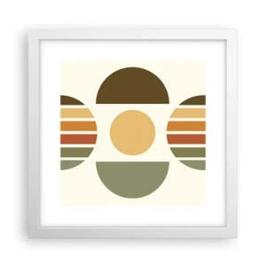 Poster in cornice bianca - Nei colori della terra - 30x30 cm