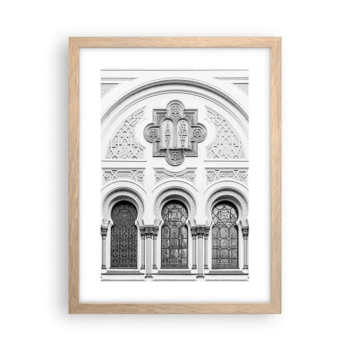 Poster in cornice rovere chiaro - Al confine delle culture - 30x40 cm