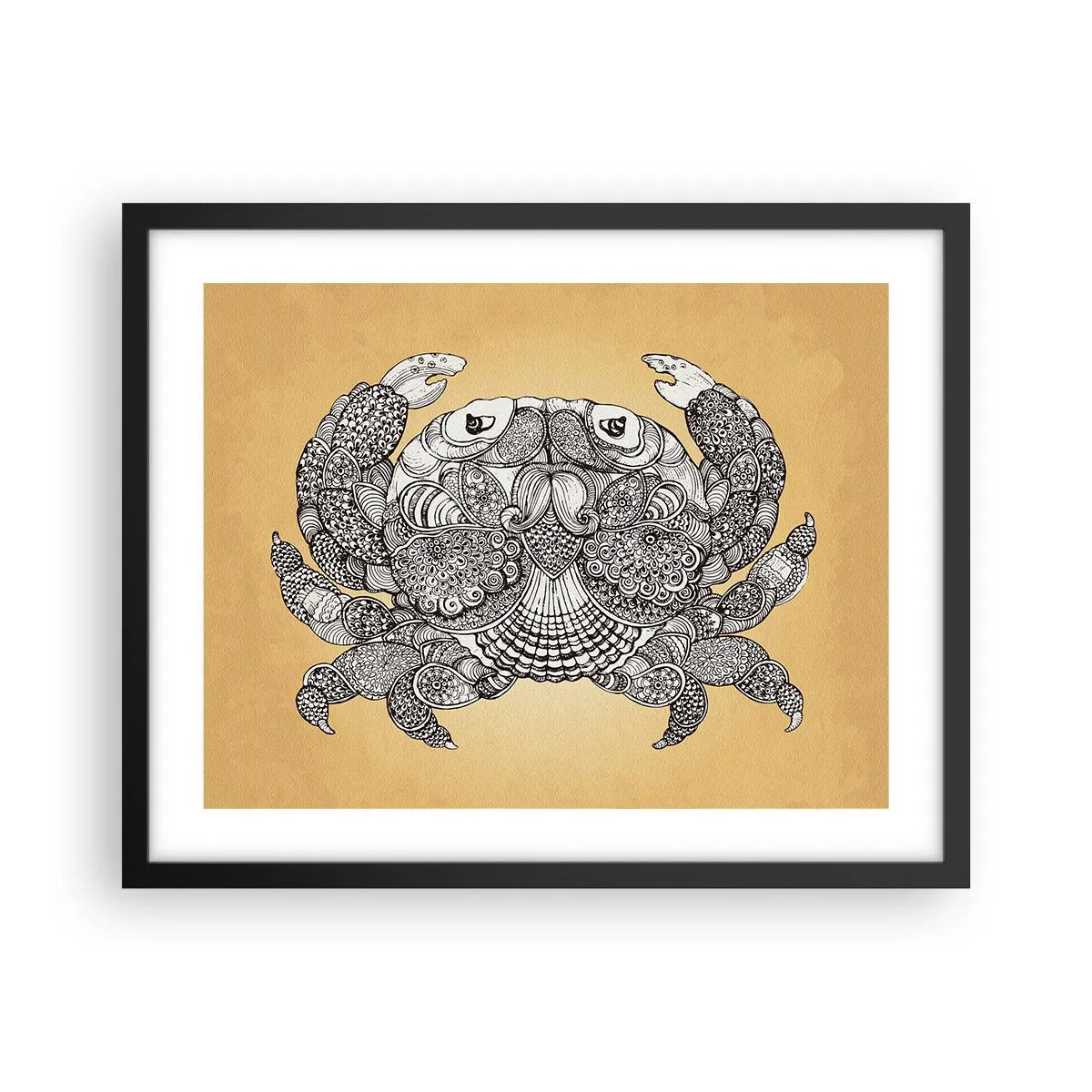 Poster in cornice nera - I racconti del granchio - 50x40 cm