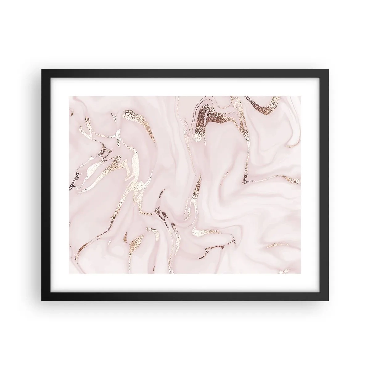 Poster in cornice nera - Nella follia rosa - 50x40 cm