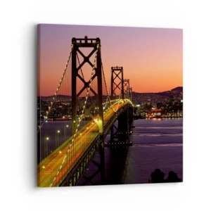 Quadro su tela - Stampe su Tela - Serata in viola - 30x30 cm