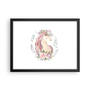 Poster in cornice nera - Invito nel mondo delle favole - 40x30 cm