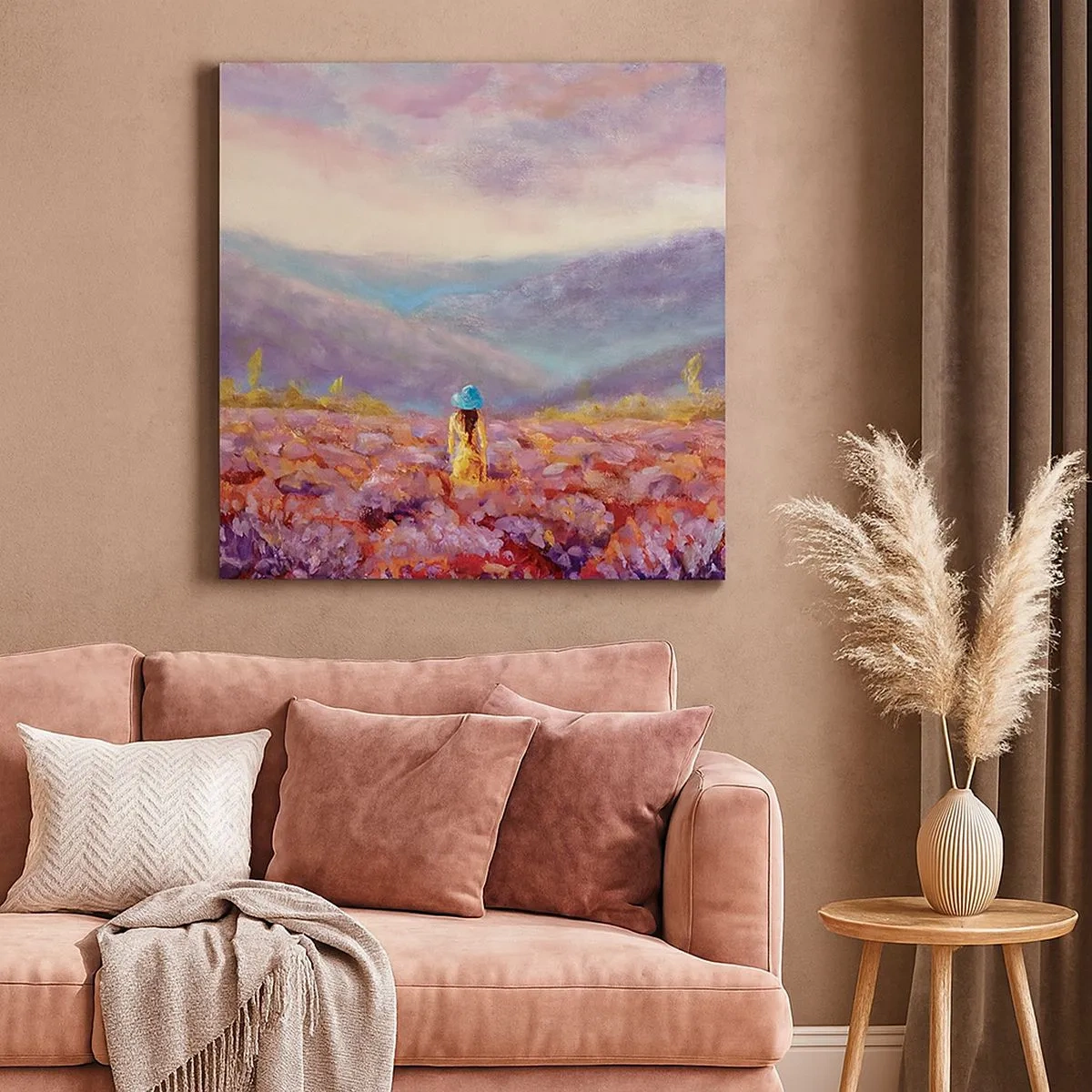 Quadro su tela - Stampe su Tela - Nel mondo di lavanda - 30x30 cm