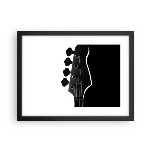 Poster in cornice nera - Silenzio rock - 40x30 cm