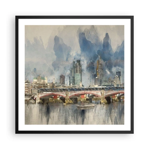 Poster in cornice nera - Londra in tutta la sua bellezza - 60x60 cm