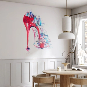 Fotomurale su misura Adesiva Deluxe Sticker - Elegante nella grande città - Astrazione, Architettura, Scarpe da donna