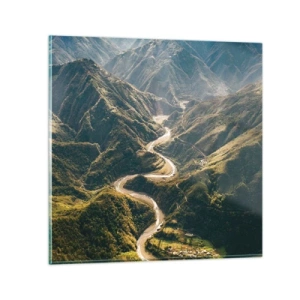 Quadro su vetro - Direttamente dal cuore dei monti - 30x30 cm