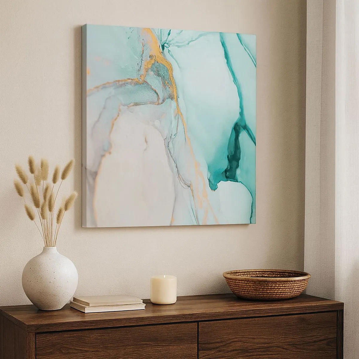 Quadro su tela - Stampe su Tela - Danza di forme e colori - 30x30 cm