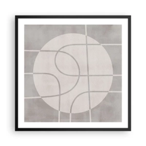 Poster in cornice nera - Tondo e dritto - 60x60 cm