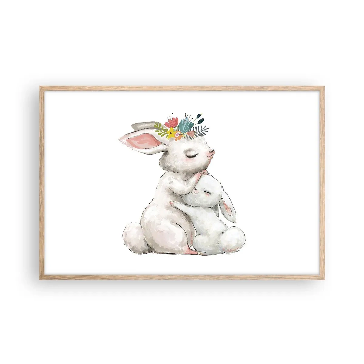 Poster in cornice rovere chiaro - Da mamma si sta meglio - 91x61 cm