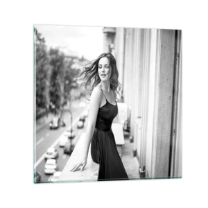 Quadro su vetro - Sicuramente parigina - 70x70 cm