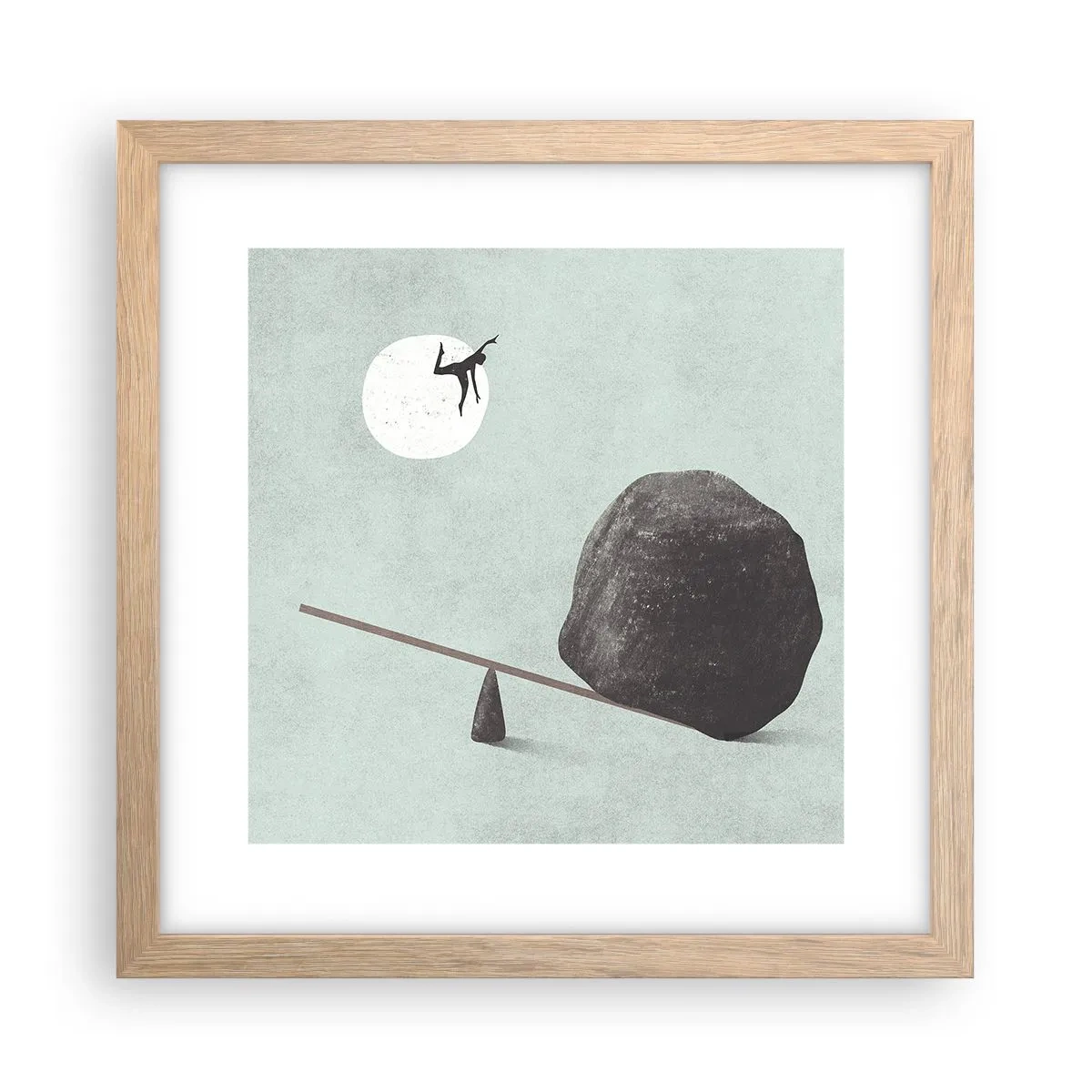 Poster in cornice rovere chiaro - Sogno adempiuto - 30x30 cm