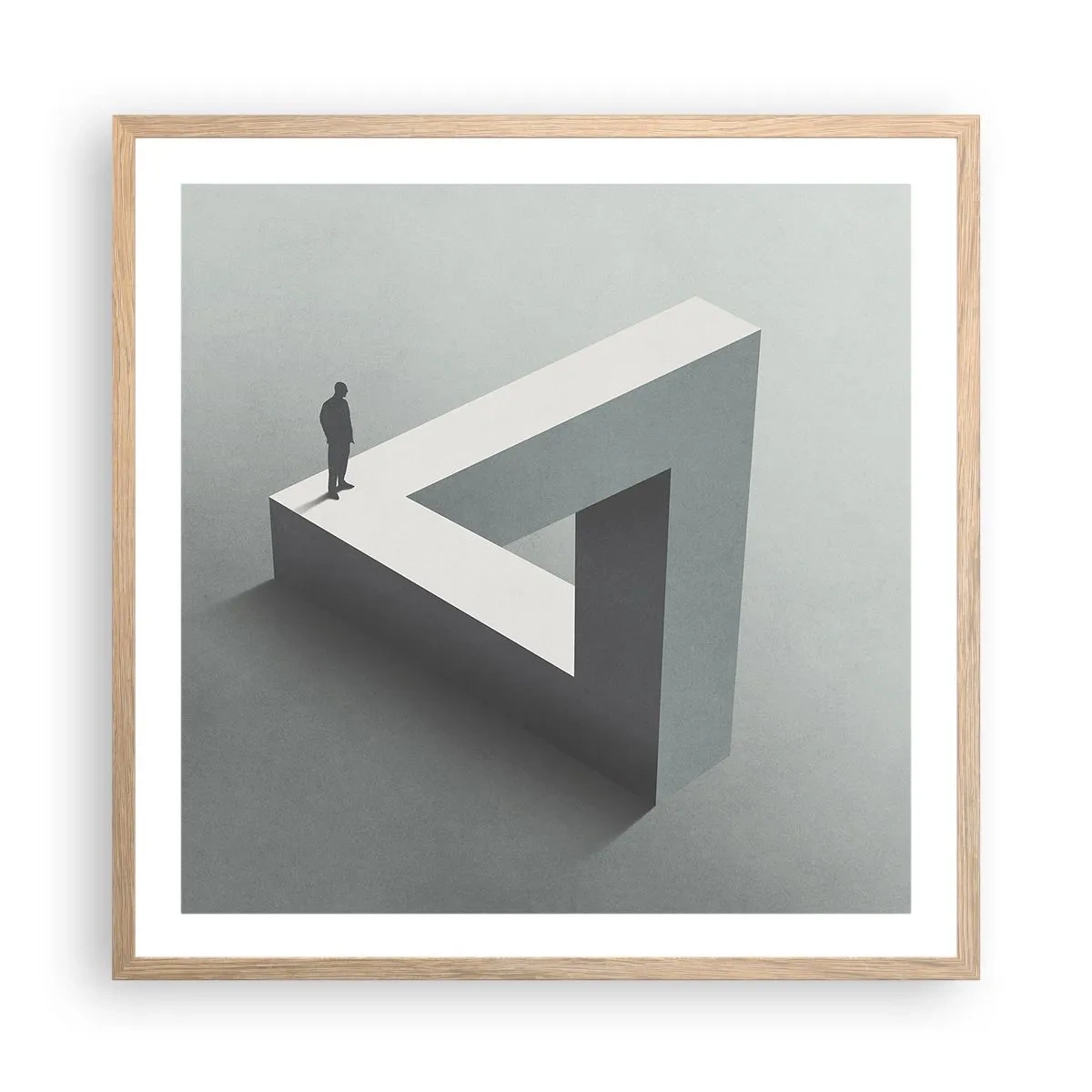 Poster in cornice rovere chiaro - Eppure è possibile - 60x60 cm