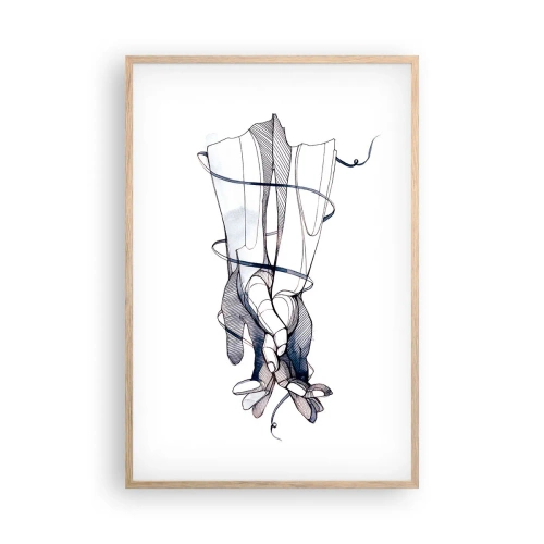 Poster in cornice rovere chiaro - Studio del tocco - 61x91 cm