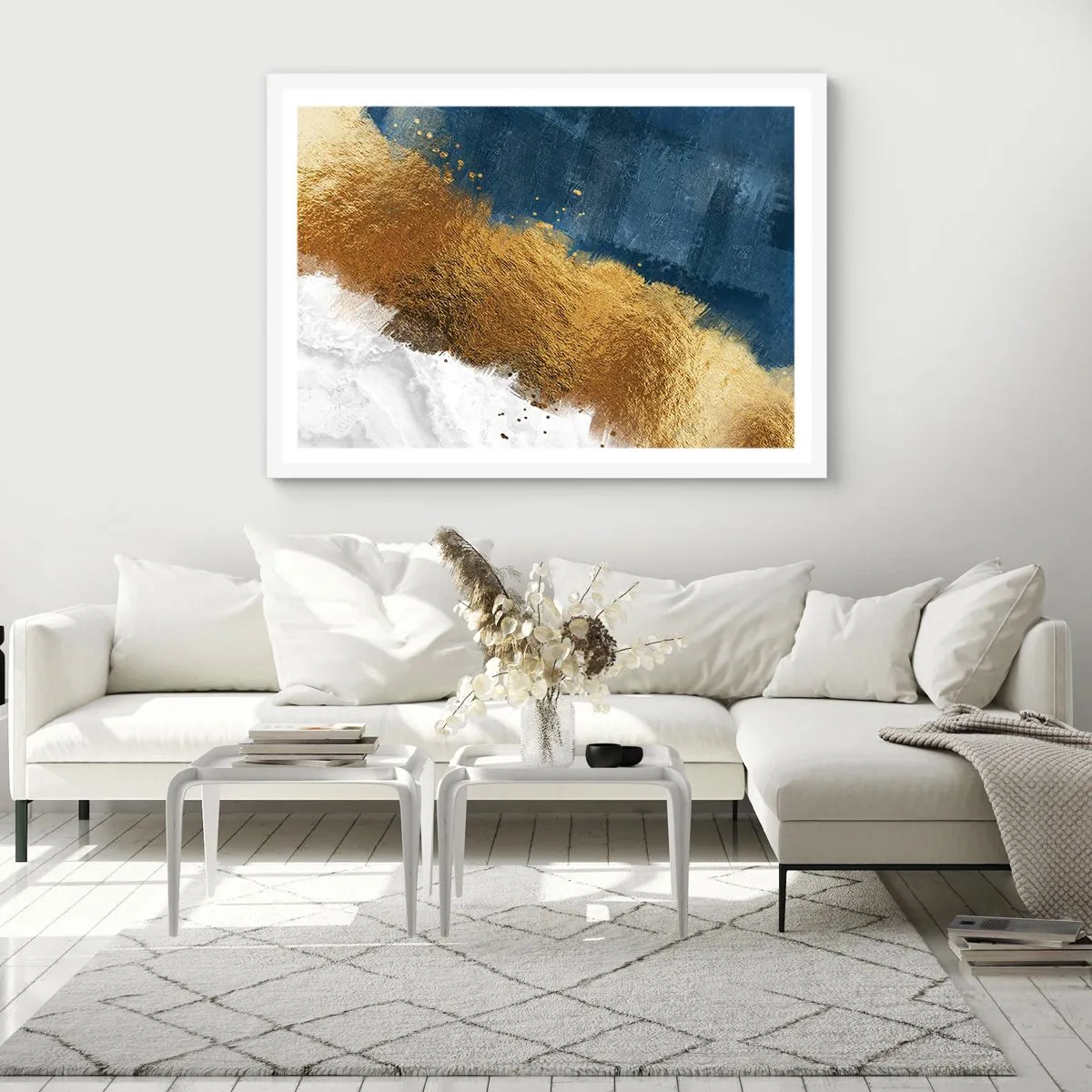 Poster in cornice bianca - I colori dell'estate - 100x70 cm