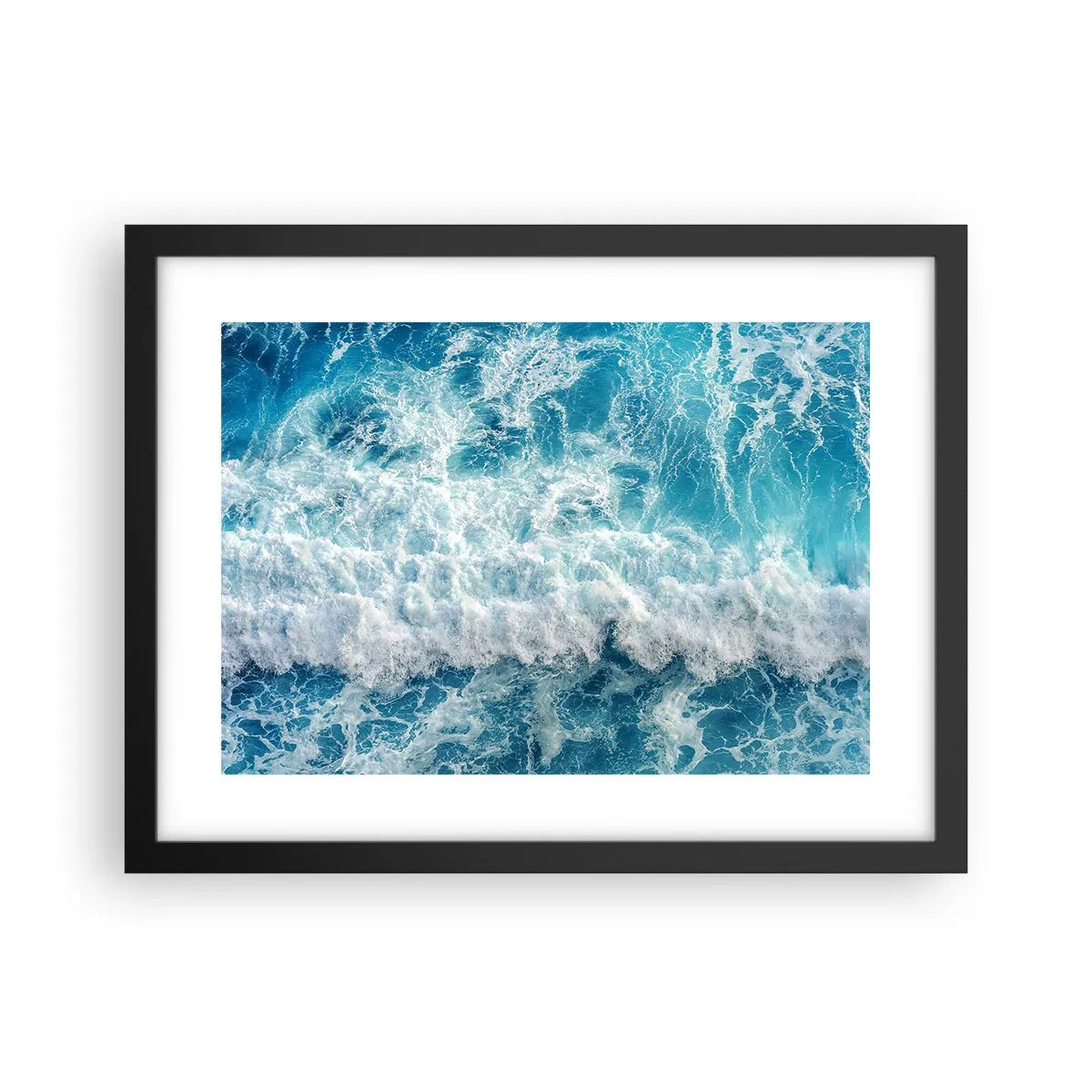 Poster in cornice nera - Con gioia e saltellando - 40x30 cm